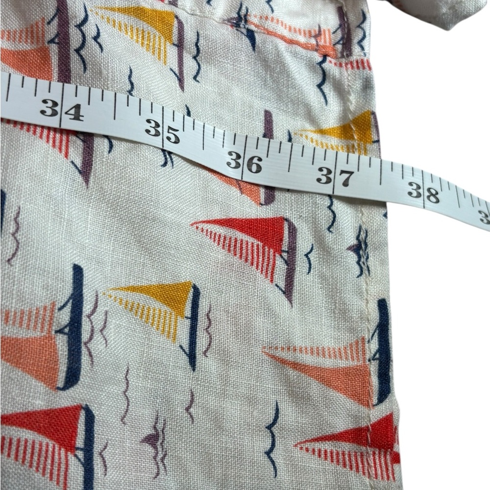 Cynthia Rowley Linen Sleeveless Sailboat Print Dress Shark Plus Size 3x - Picture 10 of 10